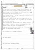 Vorschau - Arbeitsblätter - Sachtext Katze - Seite 3