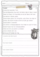 Vorschau - Arbeitsblätter - Sachtext Koala - Seite 1