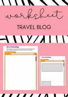 Vorschau - Arbeitsblätter - Arbeitsblatt Vorlage Travel Blog - Deckblatt