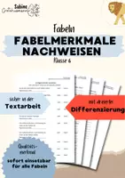 Vorschau - Arbeitsblätter - Fabeln Klasse 6 Fabelmerkmale nachweisen (differenziert) - Deckblatt
