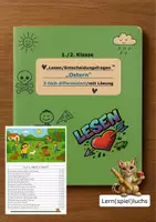Vorschau - Arbeitsblätter - Lesen/Entscheidungsfragen (differenziert) "Ostern/Ostereiersuche" ostern - Deckblatt