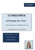 Vorschau - Lehrpläne/Lehrermaterial - Elterngespräche beim Übergang sicher führen ✔ Gesprächsleitfaden mit Formulierungshilfen (von der Grundschule bis zum Beruf) - Deckblatt