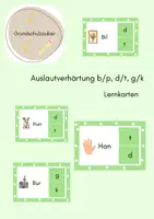 Vorschau - Aufgabenkarten - Auslautverhärtung Lernkarten - Deckblatt