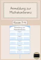 Vorschau - Poster - Anmeldung zur Mathekonferenz - Deckblatt