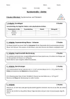Vorschau - Test - Leistungskontrolle: Dichte (differenziert und mit Erwartungshorizont) - Deckblatt