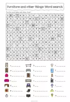 Vorschau - Arbeitsblätter - The house worksheets word search - Seite 3