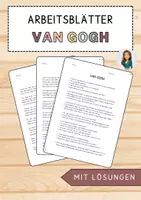 Vorschau - Anderer Materialtyp - Vincent Van Gogh - Informationstext mit Fragen und Lösungen - Deckblatt