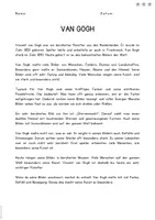 Vorschau - Anderer Materialtyp - Vincent Van Gogh - Informationstext mit Fragen und Lösungen - Seite 1