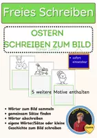 Vorschau - Arbeitsblätter - Freies Schreiben Ostern Schreibübung Klasse 1 Klasse 2 - Deckblatt