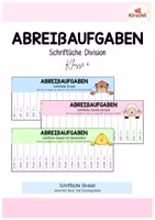 Vorschau - Arbeitsblätter - Schriftliche Division - Abreißaufgaben - Deckblatt