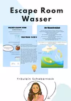 Vorschau - Arbeitsblätter - Thema Wasser Escape Room Grundstufe 2 - Deckblatt
