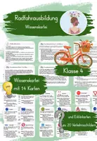 Vorschau - Arbeitsblätter - Wissenskartei Radfahrausbildung Klasse 4 - Deckblatt