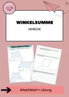 Vorschau - Arbeitsblätter - Einstieg zu Winkelsumme im Viereck - Deckblatt