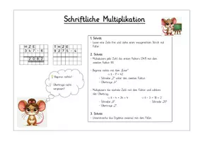 Vorschau - Arbeitsblätter - Schriftliche Multiplikation und Division - Seite 1