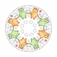 Vorschau - Mal- und Bastelvorlagen - Streitmonster Mandala und Fantasiereise, mit Stundenentwurf - Seite 1