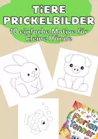 Vorschau - Mal- und Bastelvorlagen - Tiere prickeln – 10 einfache Motive für kleine Hände - Deckblatt