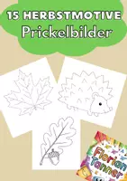 Vorschau - Mal- und Bastelvorlagen - 15 Herbstmotive Prickelbilder Set - Deckblatt