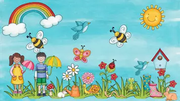 Vorschau - Stundenentwürfe - Lese-Mal-Spiel Frühling (Lesespiel) - Seite 1