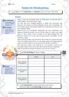 Vorschau - Arbeitsblätter - Feste im Hinduismus - Diwali und Holi - Deckblatt