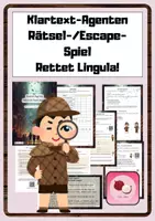 Vorschau - Unterrichtsreihen - Escape-Game Klartext-Agenten (Grammatik, Rechtschreibung, Sprachbetrachtung) - Deckblatt