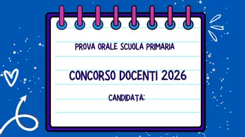 anteprima - Presentazioni / Lavagne - LEZIONE SIMULATA COMPLETA – CONCORSO PRIMARIA - Pagina di copertina
