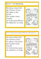 Vorschau - Arbeitsblätter - Materialpaket - Abschreibkarteien - Leseheftchen - Frühling / Sommer - Deckblatt