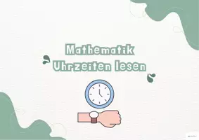 Vorschau - Unterrichtsreihen - Uhrzeiten lesen – Übungsreihe - Seite 1