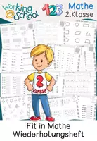 Vorschau - Arbeitsblätter - Mathe Wiederholungsheft Klasse 2 | Ferienheft & Übungsheft | Fit für Klasse 3 - Deckblatt