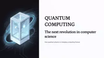 Vorschau - Präsentationen/Tafelbilder - Quantum Computers – Qubits, Superposition & Future Computing Explained | Upper Secondary Presentation - Deckblatt