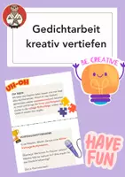Vorschau - Unterrichtsreihen - Gedichte erschließen: handlungsorientierte Methoden für Sek 1 - Deckblatt