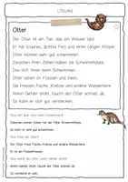 Vorschau - Arbeitsblätter - Sachtext Otter - Seite 2