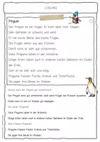 Vorschau - Arbeitsblätter - Sachtext Pinguin - Seite 2