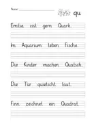 Vorschau - Arbeitsblätter - Buchstabeneinführung Qu qu mittels Geschichte - Seite 3