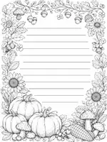 Vorschau - Mal- und Bastelvorlagen - Schmuckrahmen_Herbst - Seite 1