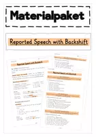 Vorschau - Arbeitsblätter - Materialpaket: Reported Speech with Backshift - Deckblatt