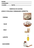 anteprima - Compiti in classe/Test - VERIFICA DI CUCINA 1: INGREDIENTI E PROCEDURA PER PREPARARE LA PIZZA - Pagina di copertina