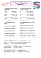 Vorschau - Arbeitsblätter - There Is There Are | Worksheet - Deckblatt