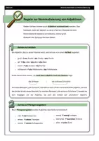 Vorschau - Arbeitsblätter - Nominalisierung von Adjektiven - Deckblatt