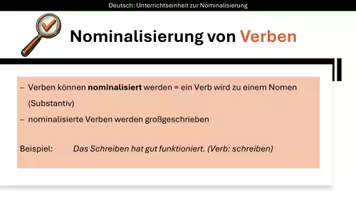Vorschau - Präsentationen/Tafelbilder - Unterrichtseinheit zur Nominalisierung - Seite 3