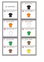 Vorschau - Spiele - Lesespiel T-Shirts und Farben Französisch - Deckblatt