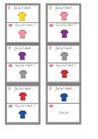 Vorschau - Spiele - Lesespiel T-Shirts und Farben Französisch - Seite 1