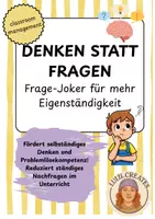 Vorschau - Merkblätter - Denken statt fragen | Frage-Joker Pinguin - Deckblatt