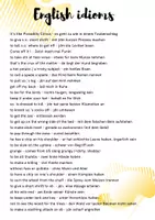 anteprima - Esercizi - English idioms (Espressioni idiomatiche inglesi) - Pagina 1
