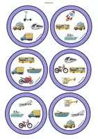 Vorschau - Stationenlernen - Vehicles / Traffic: Speed Match (Wortschatzspiel) - Seite 2