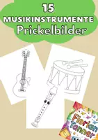 Vorschau - Mal- und Bastelvorlagen - Prickelbilder Grundschule - 15 Instrumente - Deckblatt