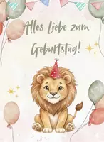 Vorschau - Anderer Materialtyp - Geburtstagskarten | Löwe | Löwenklasse aquarell - Seite 2