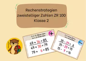 Vorschau - Poster - Rechenstrategien zweistelliger Zahlen ZR 100 Klasse 2 - Deckblatt