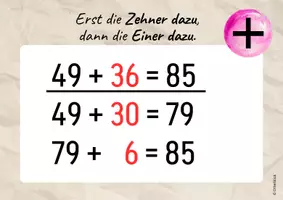 Vorschau - Poster - Rechenstrategien zweistelliger Zahlen ZR 100 Klasse 2 - Seite 1