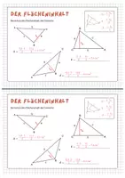 Vorschau - Arbeitsblätter - Flächeninhalt von Dreiecken (Arbeitsblatt) - Seite 1