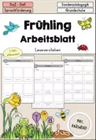 Vorschau - Arbeitsblätter - Frühling Arbeitsblatt Leseverstehen differenziert - DaZ DaF Sprachförderung - Deckblatt
